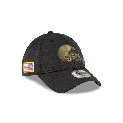 Cleveland Browns Gorra | New Era NFL Salute To Service 39thirty Stretch Fit Cap Mexico - Negros